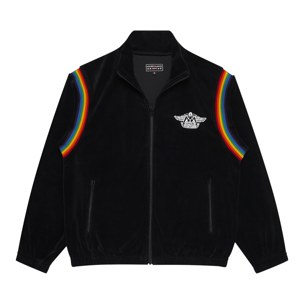 Buy Supreme x Hysteric Glamour Velour Track Jacket 'Black