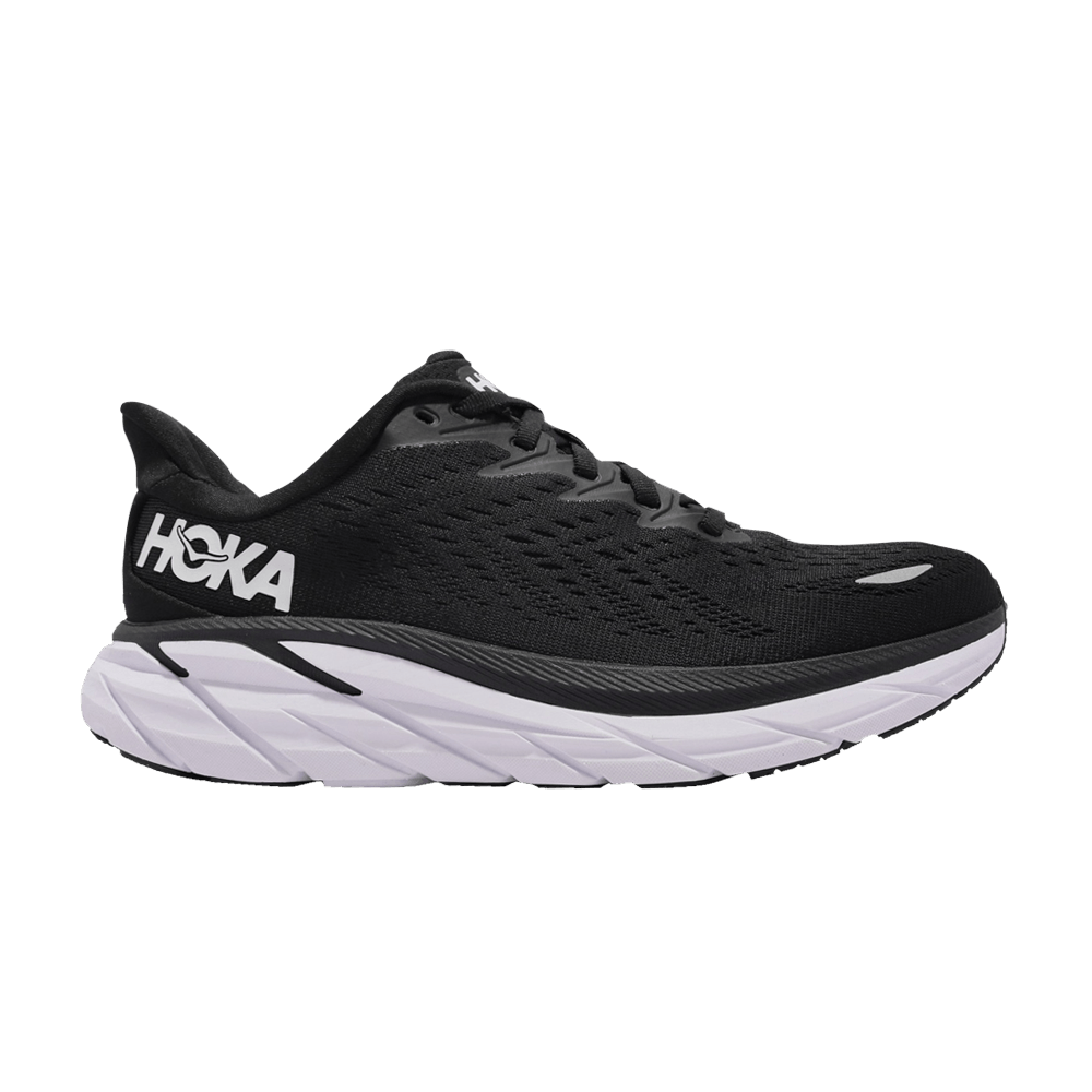 Hoka Wmns Clifton 8 Wide 'black White'