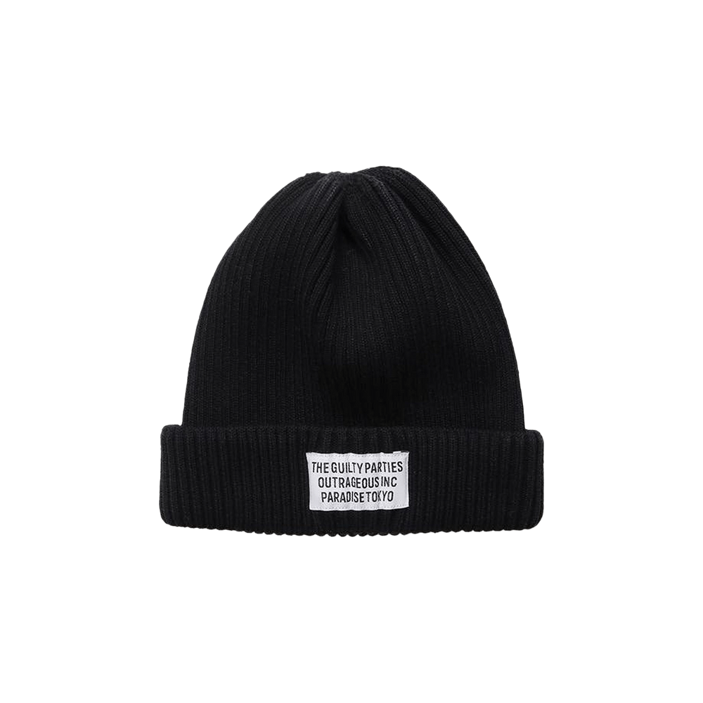 WACKO MARIA/COTTON KNIT WATCH CAP（Black） Buy Wacko Maria Knit Watch Cap (Type 2) 'Black' - 22SS WMA