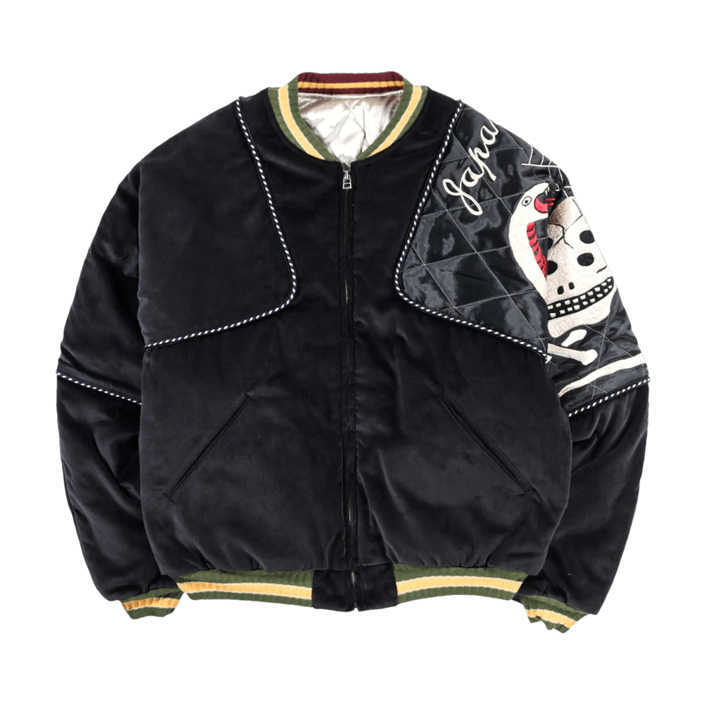 Buy Kapital Sulfer Dyed Velvet Sham Jacket 'Black' - K2110LJ068