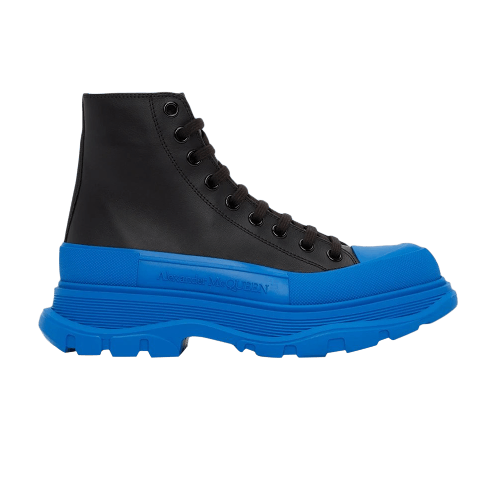 Buy Alexander McQueen Tread Slick Boots 'Black Lake Blue Buy Alexander McQueen Tread Slick Boots 'Black Lake Blue