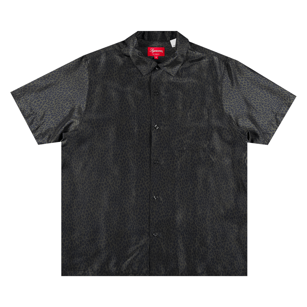 Buy Supreme Leopard Silk Short-Sleeve Shirt 'Charcoal' - SS22S37