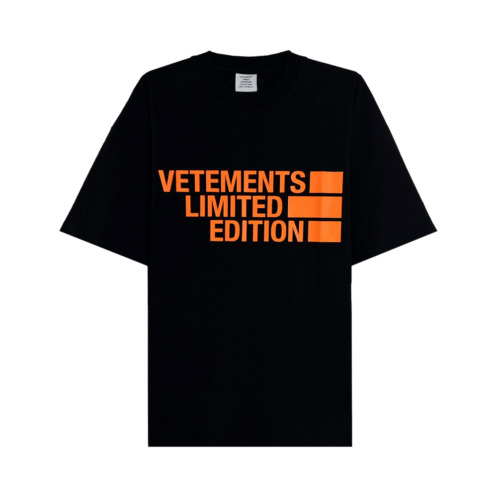 Buy Vetements Big Logo Limited Edition T-Shirt 'Black/Orange Buy Vetements Big Logo Limited Edition T-Shirt 'Black/Orange