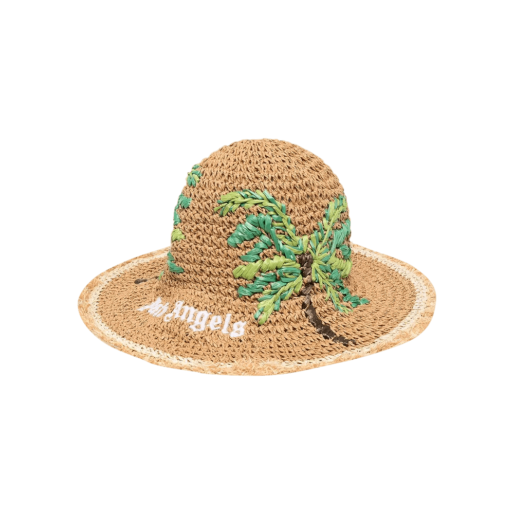 Buy Palm Angels Palms Beach Bucket Hat 'Beige/White
