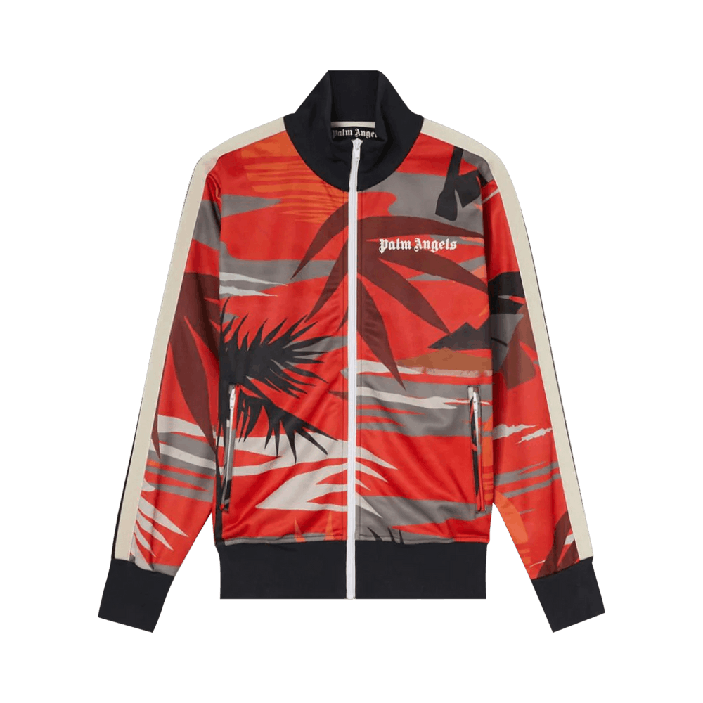 【関税&送料込】Palm Angels Printed Polyester Palm Ski Jacke burgundy-polyester-palm-angels