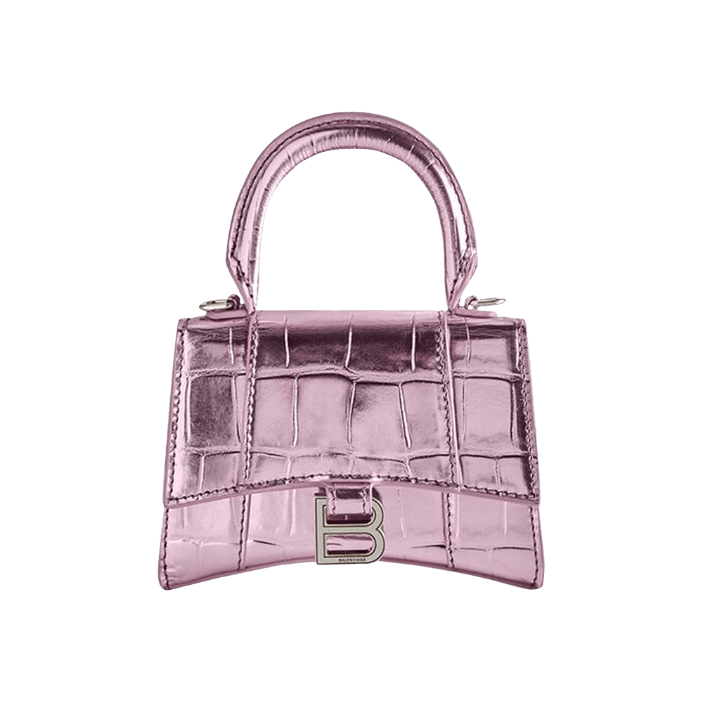 Buy Balenciaga Hourglass Mini Handbag With Chain 'Pink