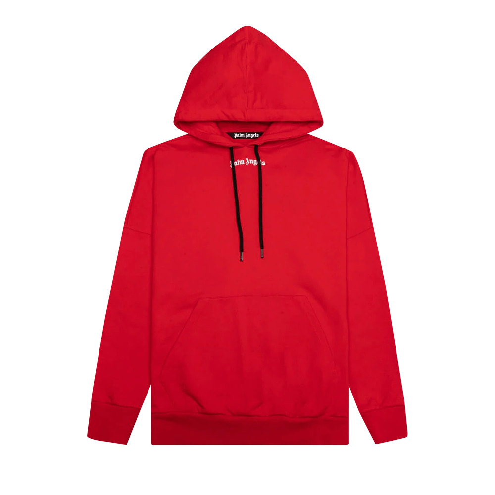 Buy Palm Angels Classic Logo Over Hoodie 'Red/White 