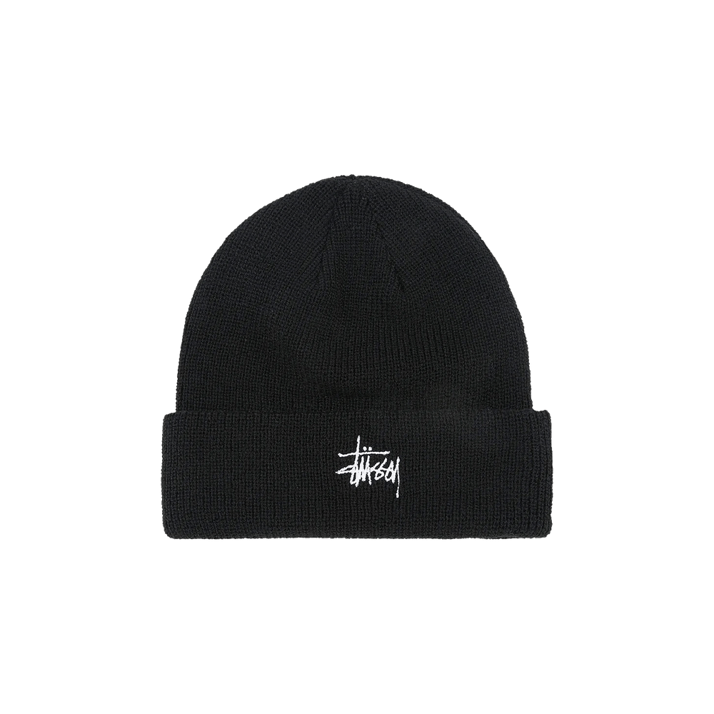 Buy Stussy Basic Cuff Beanie 'Black' - 1321149 BLAC | GOAT