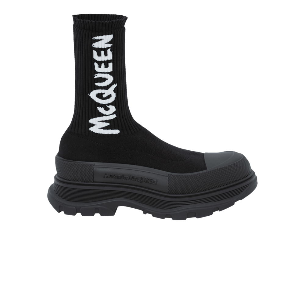 Alexander Mcqueen Tread Slick Boot 'black Graffiti'