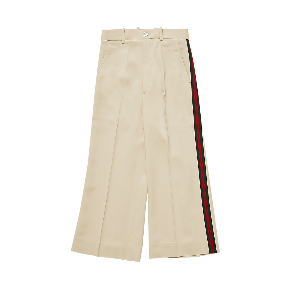 Buy Gucci Web Striped Bootcut Pants 'White/Ivory' - 523250 ZKR01 