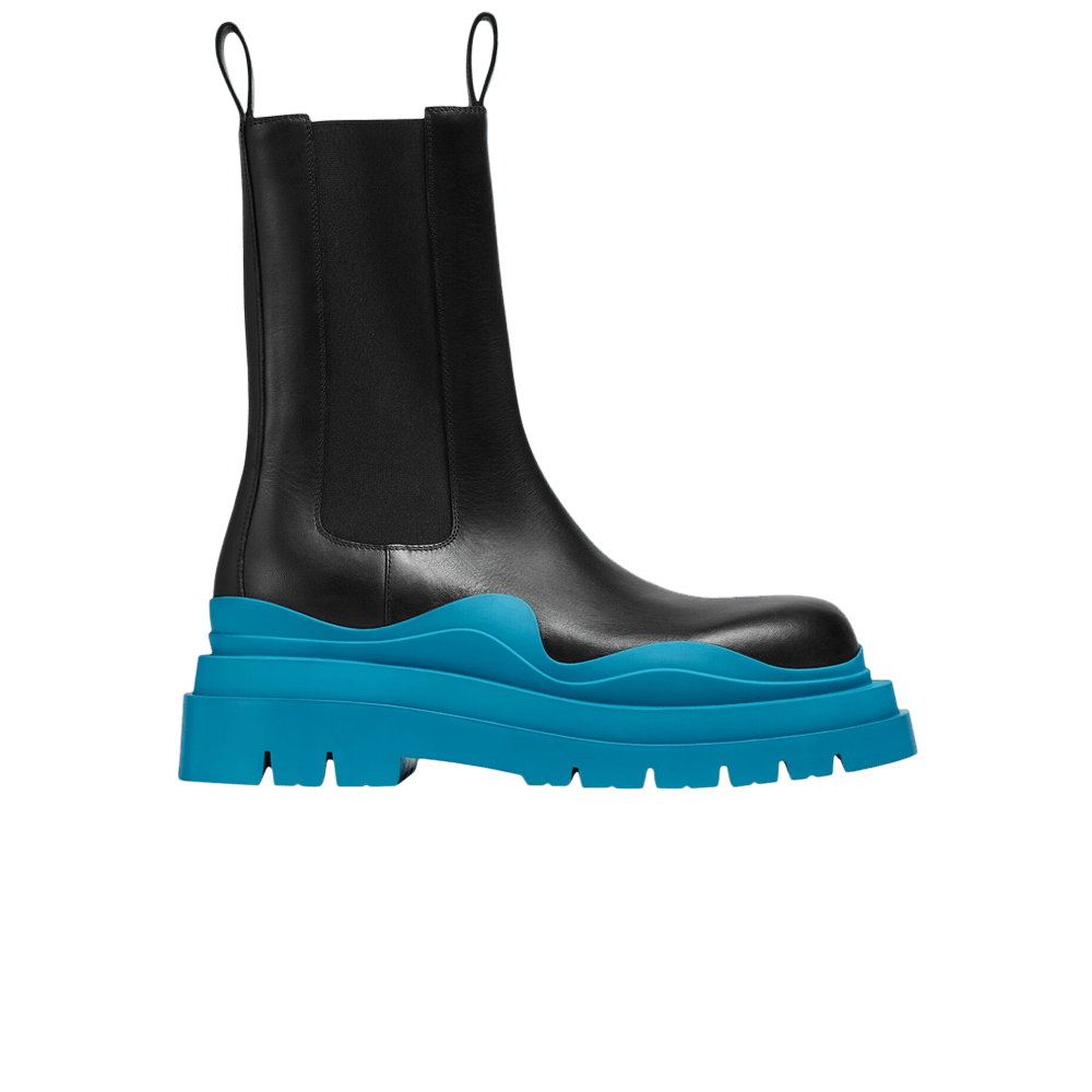 Buy Bottega Veneta Tire Boot 'Black Amalfi Blue' - 630284