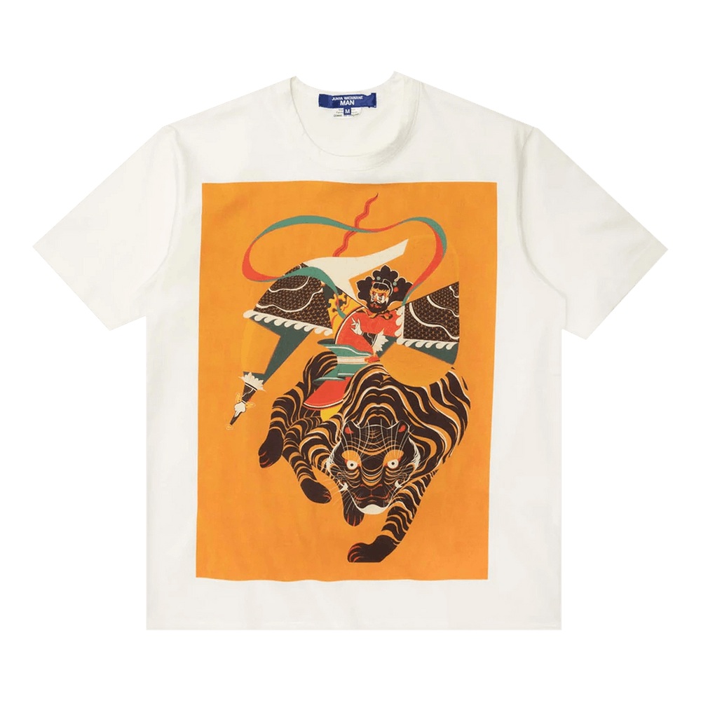 Buy Junya Watanabe Artwork Tee 'White/Orange' - WI T015 051 1 | GOAT