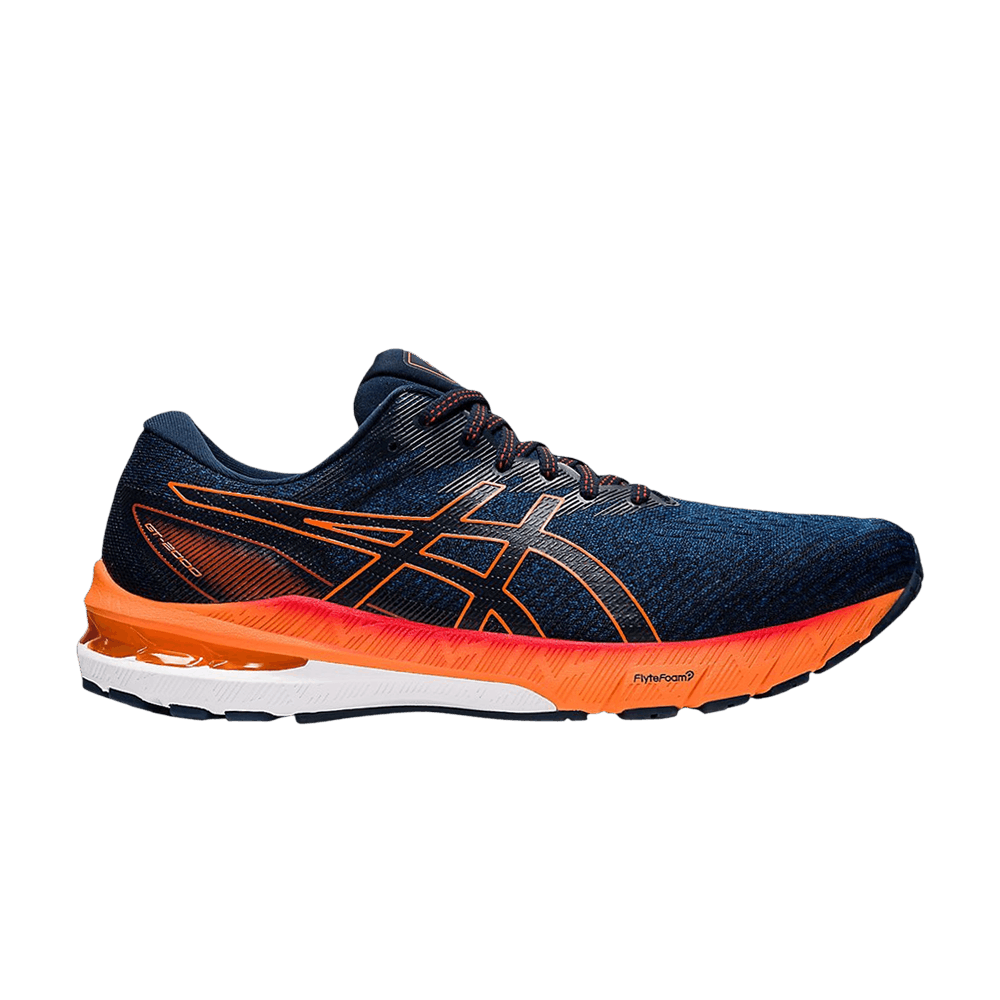 Asics GT 2000 10 4E Wide Mako Blue Shocking Orange