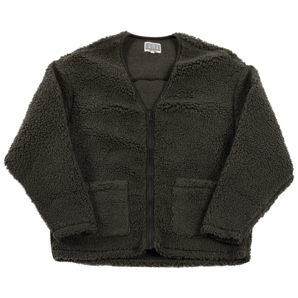 Buy Cav Empt Boa Fleece Zip Up Cardigan 'Charcoal' - CES21CS22 