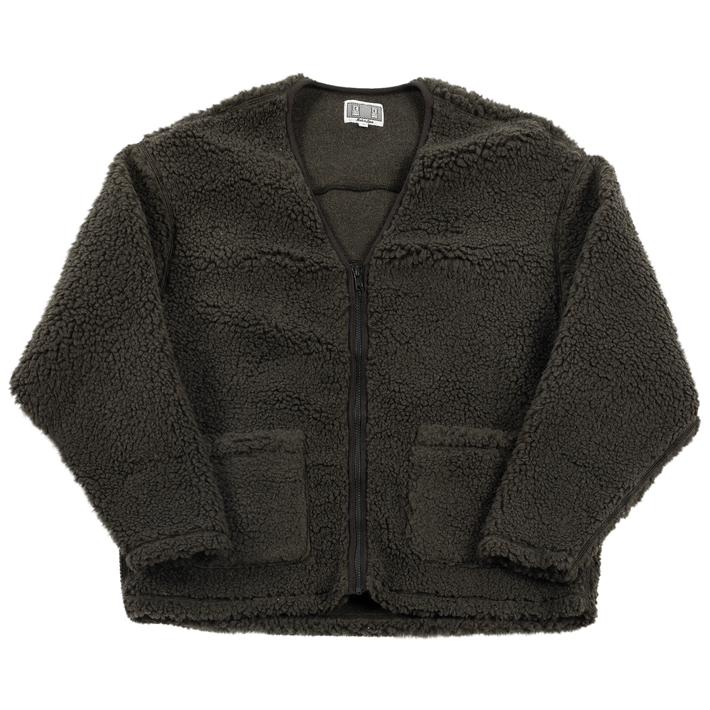 Buy Cav Empt Boa Fleece Zip Up Cardigan 'Charcoal' - CES21CS22