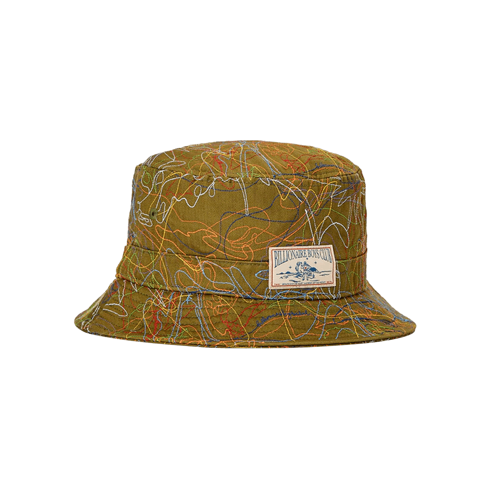 Buy Billionaire Boys Club Wormhole Bucket Hat Olive Drab 821 2804 OLIV GOAT
