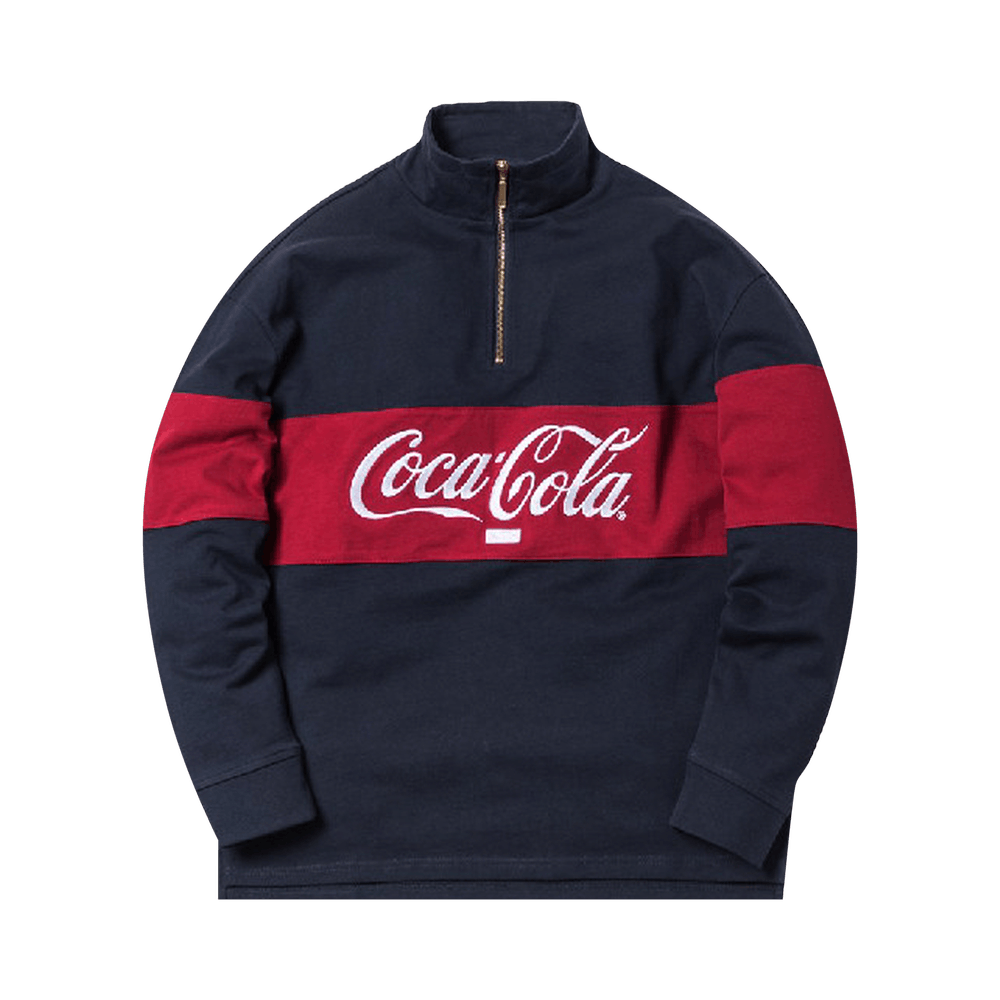 Buy Kith x Coca-Cola Quarter Zip Rugby 'Navy' - KH2232 102 | GOAT