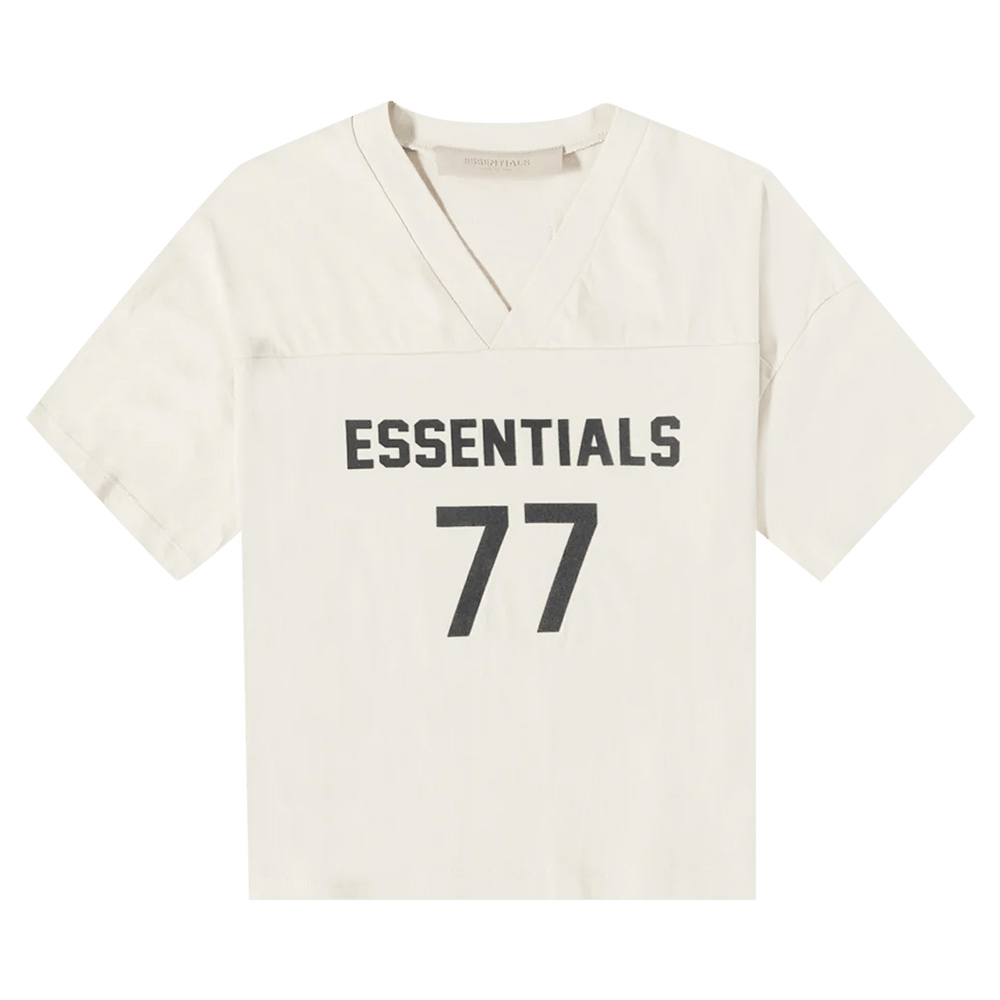 Size 6/7 Fear of God Essentials Kids Football Tee 'Wheat'