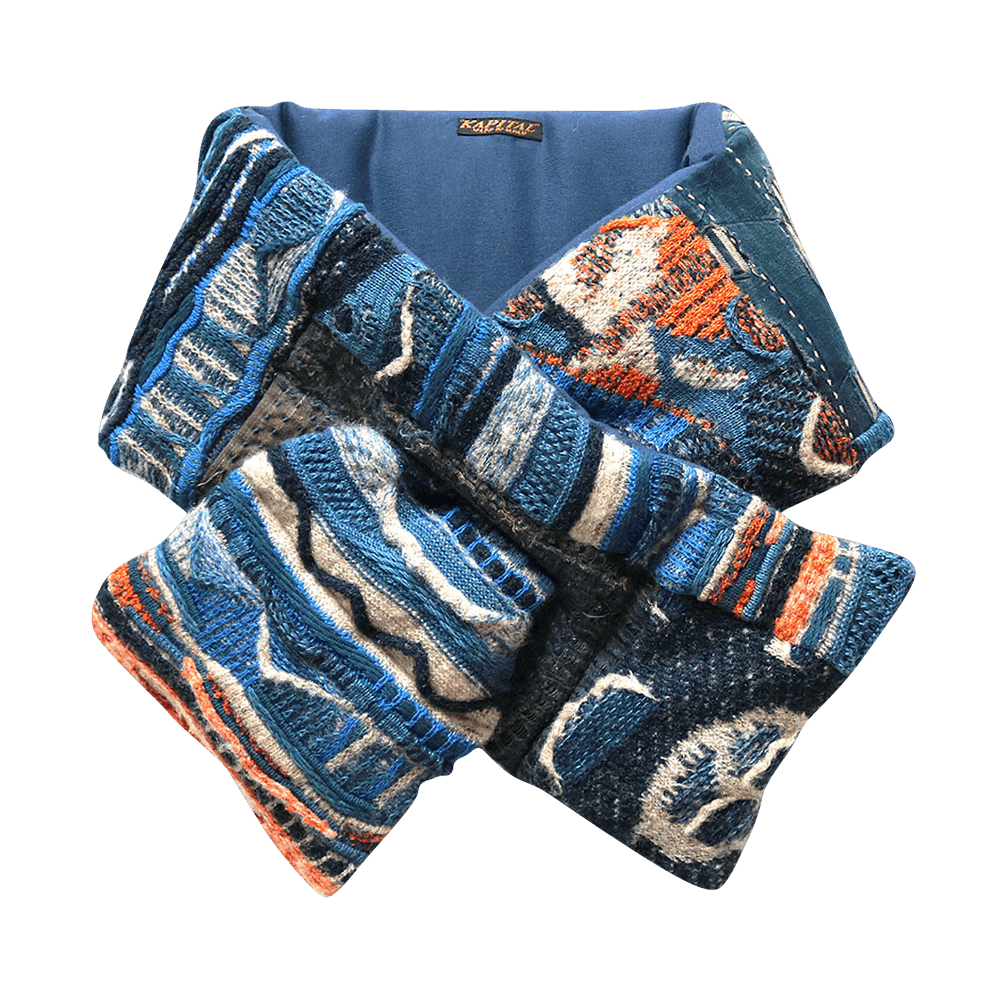 Buy Kapital Boro x Gaudy Knit Kesa Scarf 'Indigo' - EK 832 INDI | GOAT