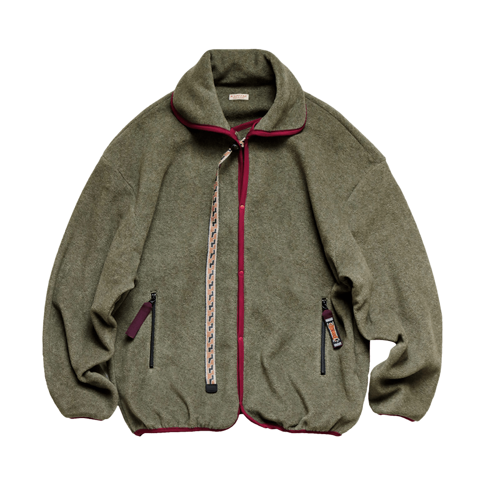 Buy Kapital Reverse Fleece Kettle Anorak 'Khaki' - K2011LC129 KHAK