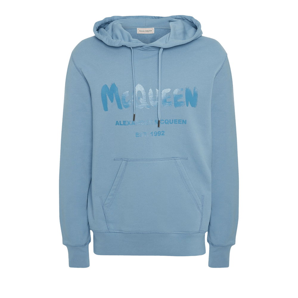 Buy Alexander McQueen Graffiti Hoodie Sky Blue 688715QTZ810913 GOAT