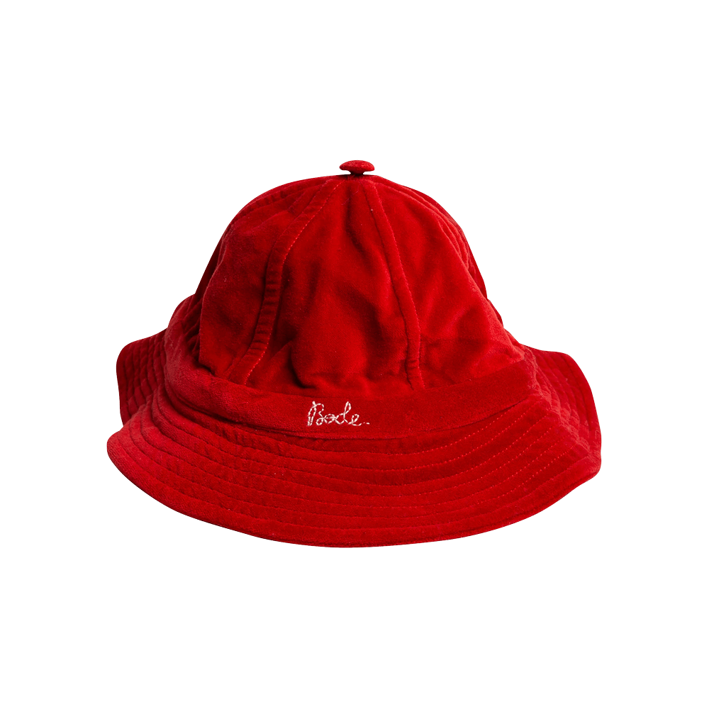 Buy Bode Velvet Signature Bucket Hat \'Red\' - MR24AC18 C003 | GOAT