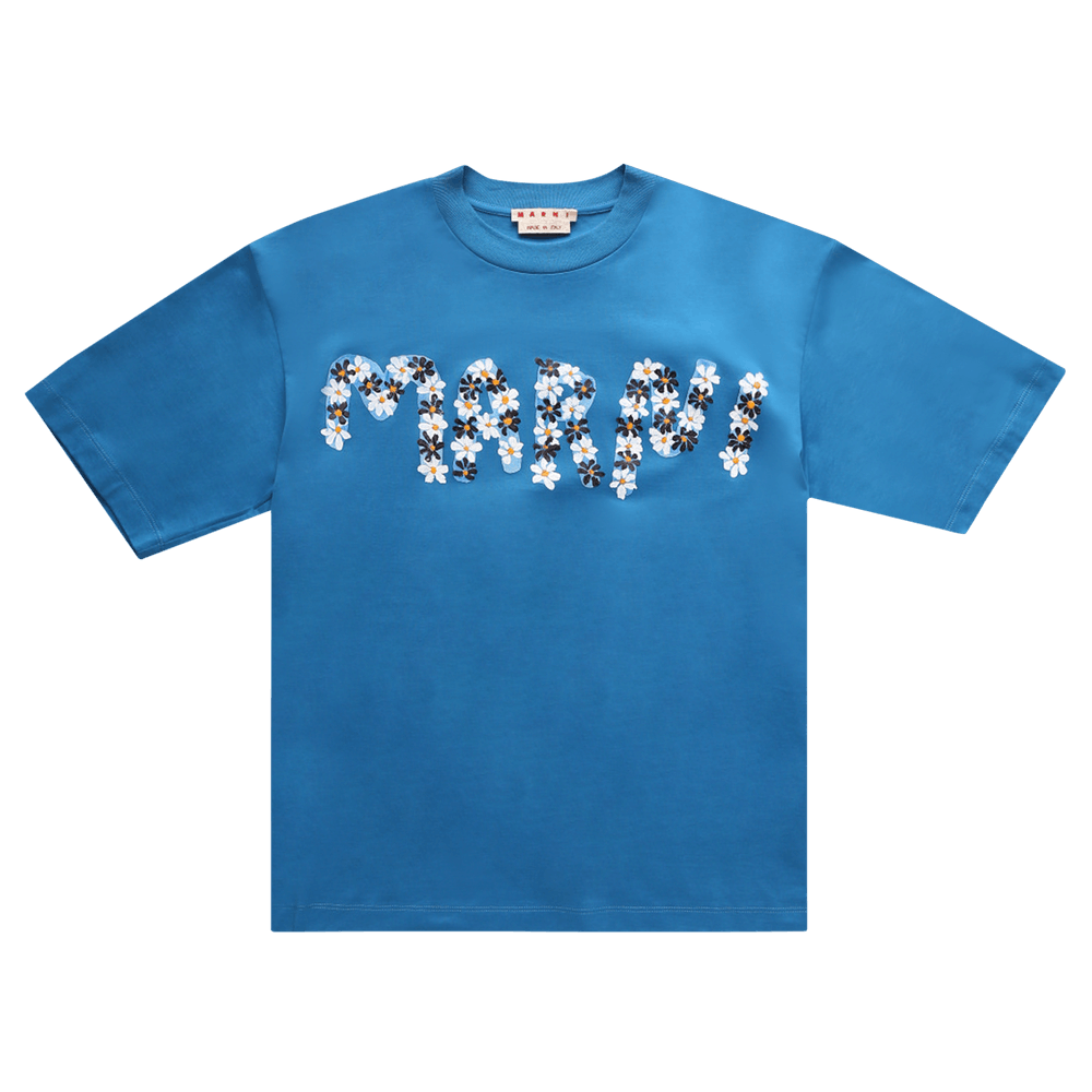 マルニ MARNI 22SS MA DAISY LOGO PRINT T-SHIRT 半袖シャツ THJET49EPM ターコイズ サイズ：SIZE MARNI(マルニ) 22SSMA DAISY LOGO PRINT T-SHIRT半袖シャツ