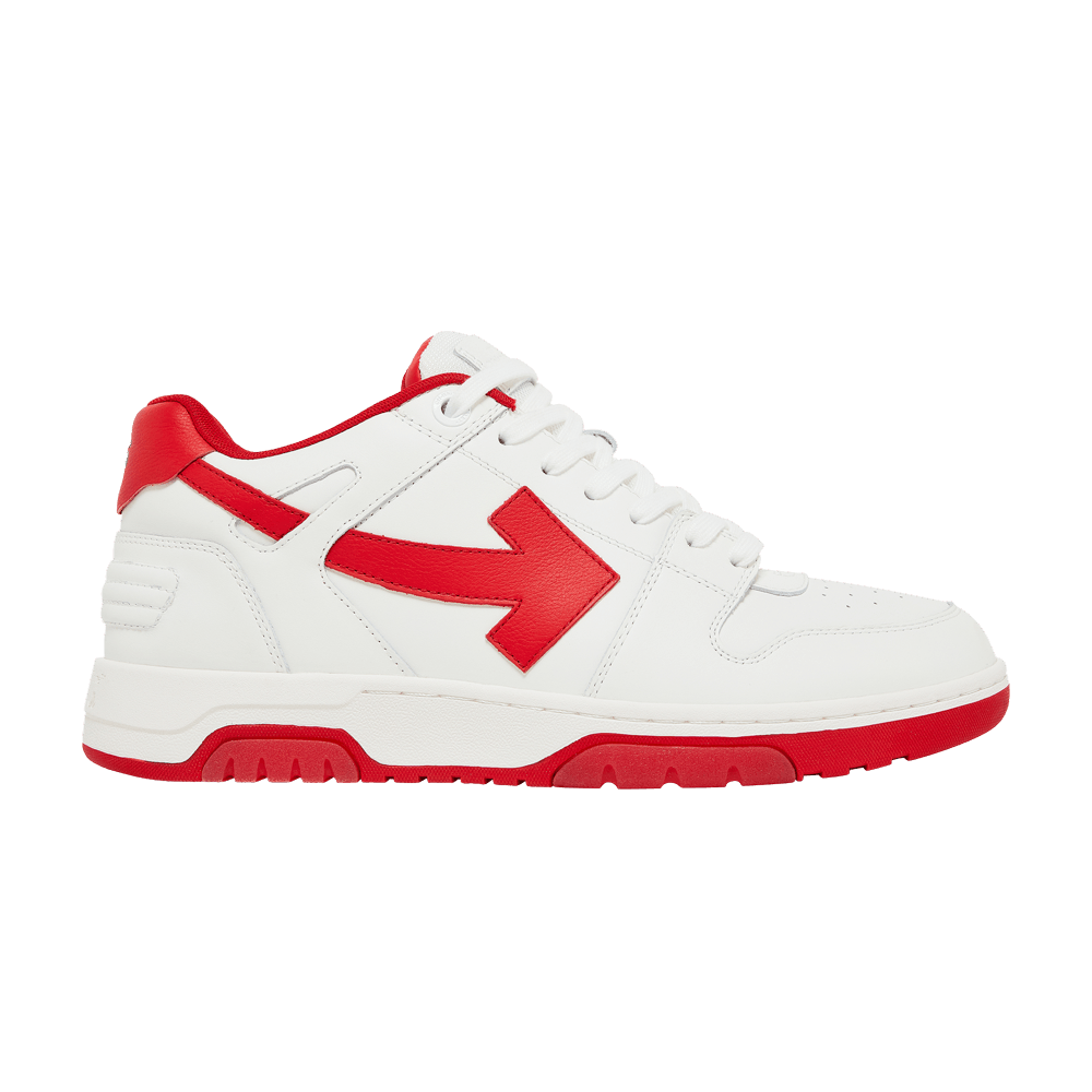 Red and white off white shoes top