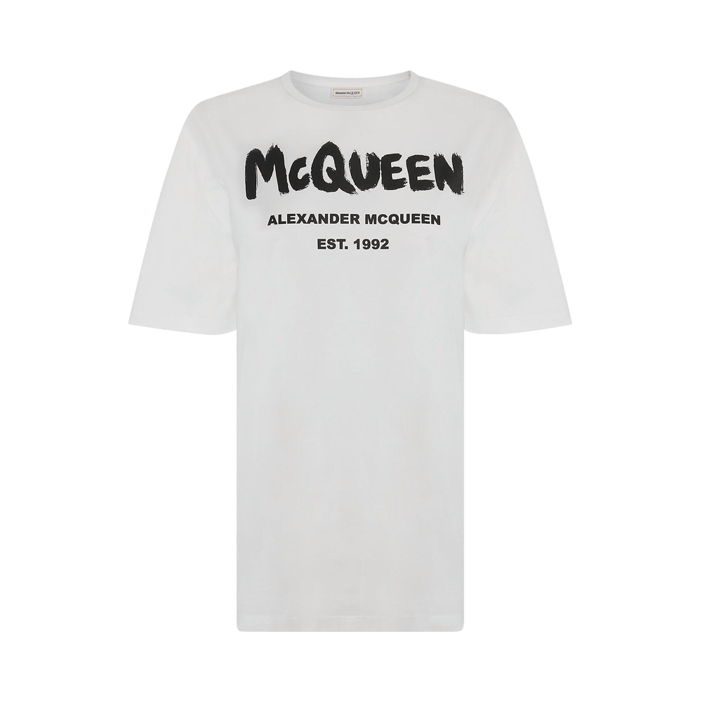 McQueen Graffiti T-Shirt in Black