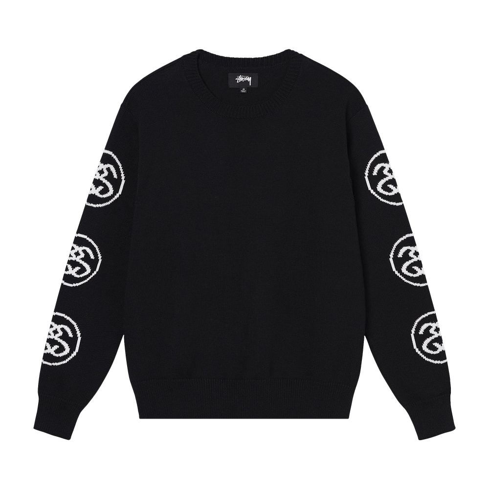 ★海外限定/国内即発*stussy*SS LINK ロゴニット/BLACK★ 948139_00.png.png