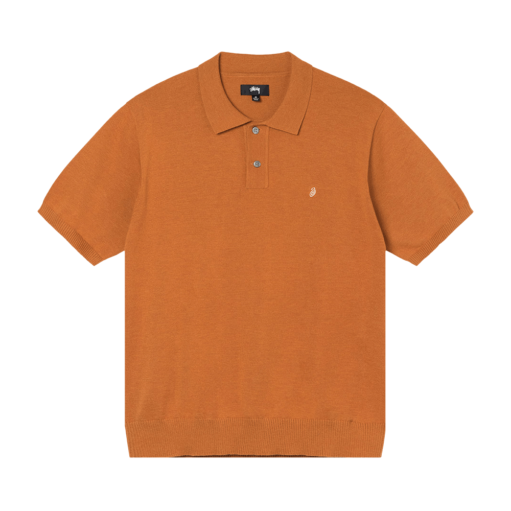 Buy Stussy Classic Short-Sleeve Polo Sweater 'Orange' - 117110