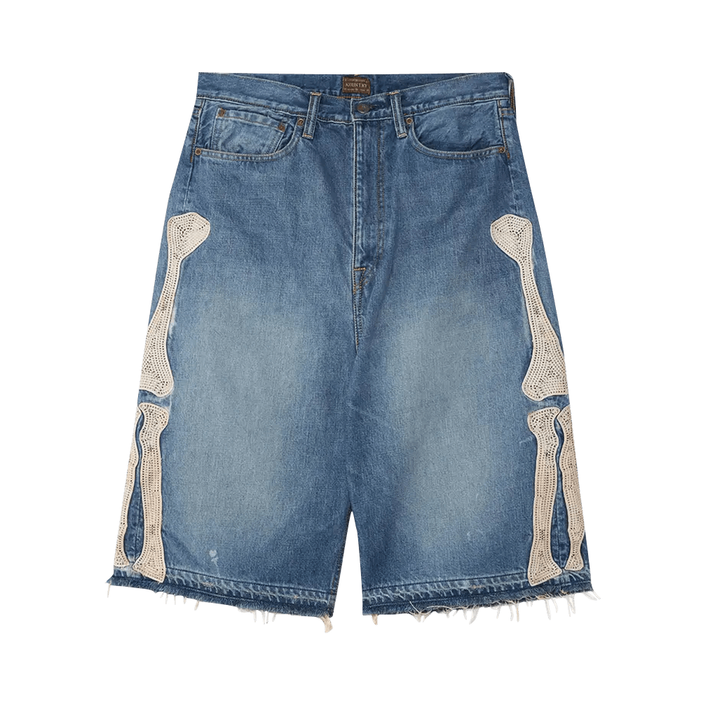 Buy Kapital Bone 5 Pocket Denim Shorts 'Blue' - EK 1051 BLUE | GOAT