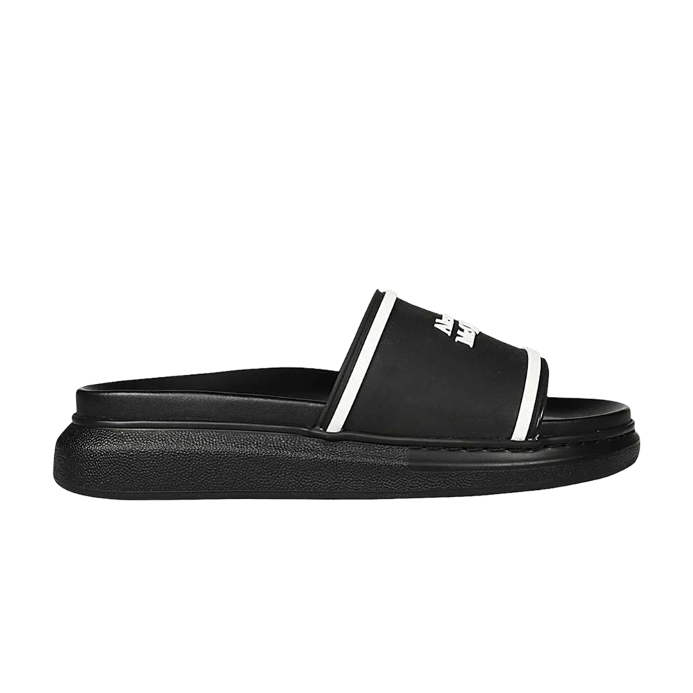 Alexander Mcqueen Rubber Hybrid Sandal Black White