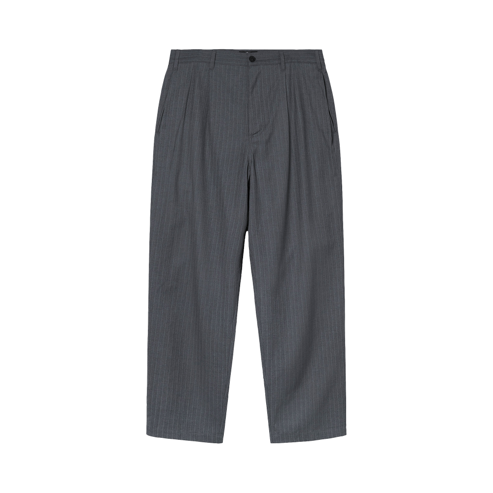 Stussy Striped Volume Pleated Trouser 'Grey' | GOAT