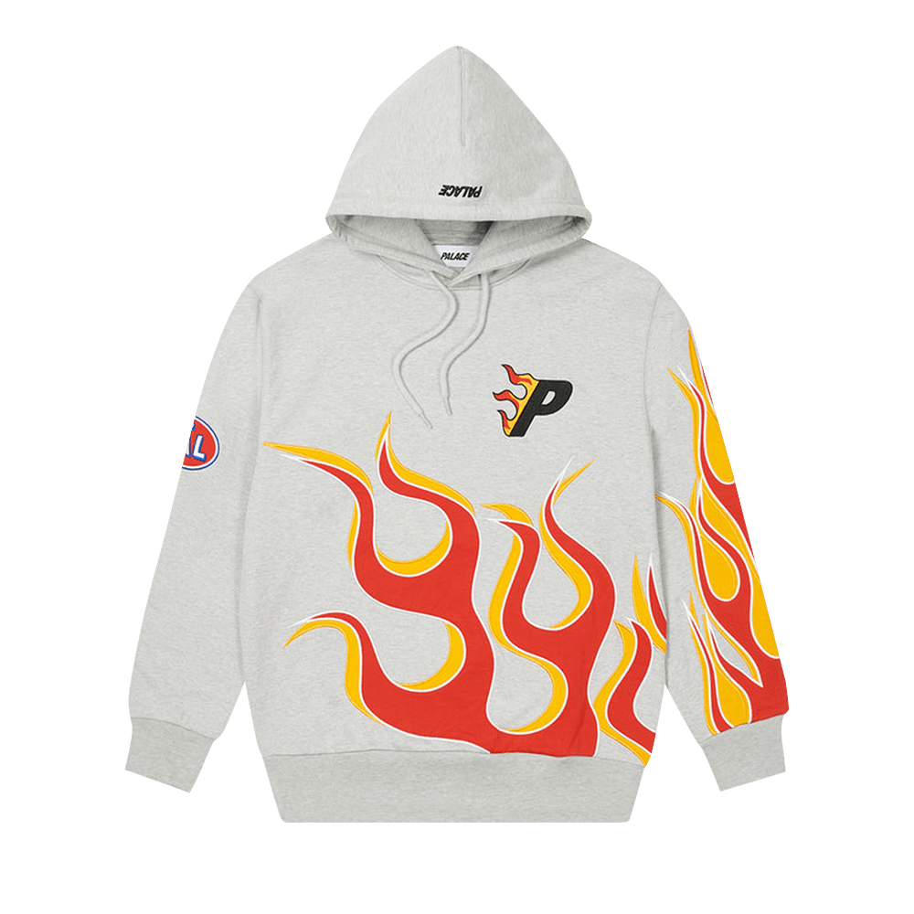 Buy Palace Flame Hood 'Grey Marl' - P22CS181 | GOAT
