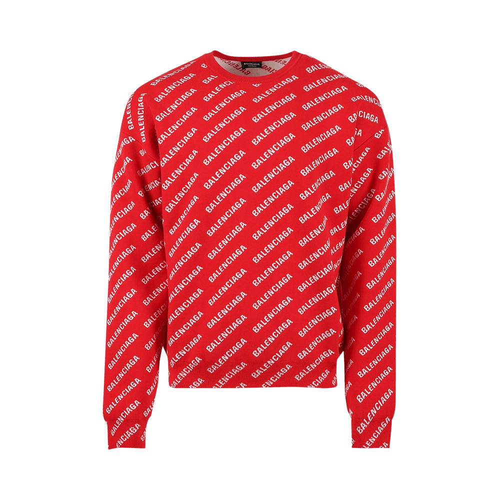 Balenciaga allover logo crewneck online