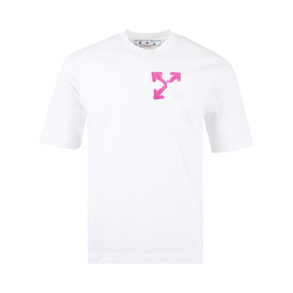 Buy Off-White Spray Arrow Pocket Skate Tee 'White/Purple