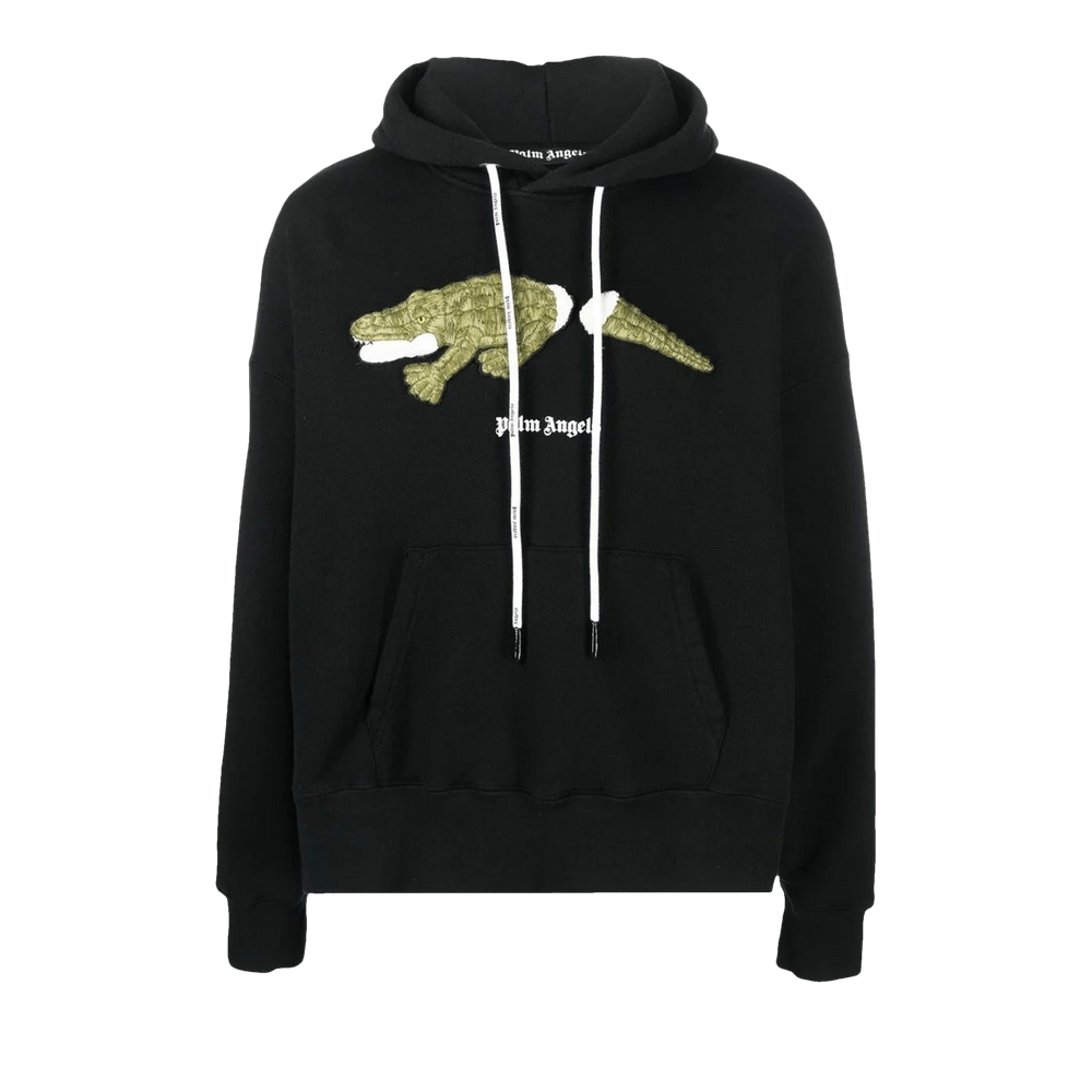 Palm Angels｜HOOD/ZIP-UP (PMBB058C99FLE0051060) PALMS ZIPPED HOODY VINTAGE BLACK - VINTA in VINTAGE BLACK