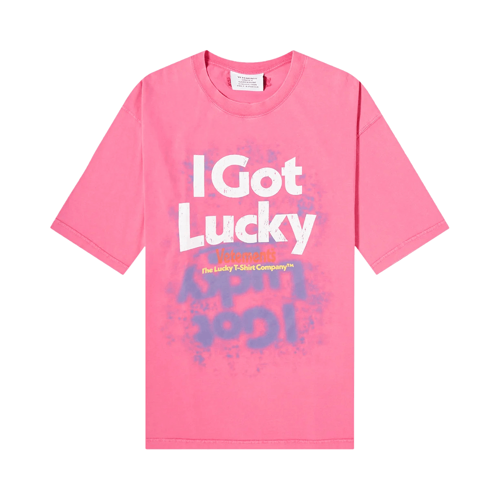 トップス vetements I GOT LUCKY T-SHIRT Buy Vetements I Got Lucky T-Shirt 'Washed Pink' - UA53TR590P