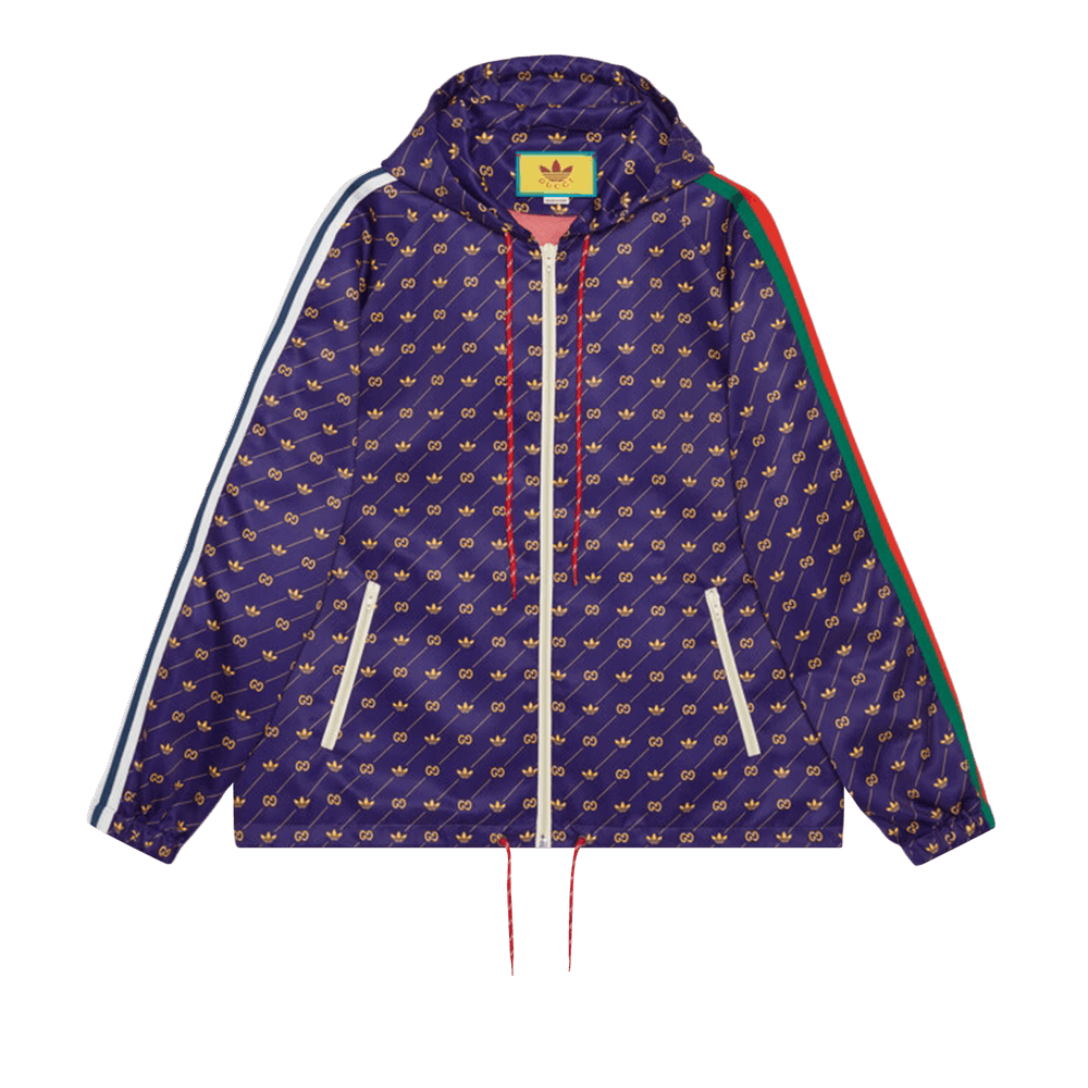 ジャケット・アウター  x GUCCI Trefoil Print Jacket 48 Gucci X Adidas Trefoil Print Jacket Blue/Green Price in India