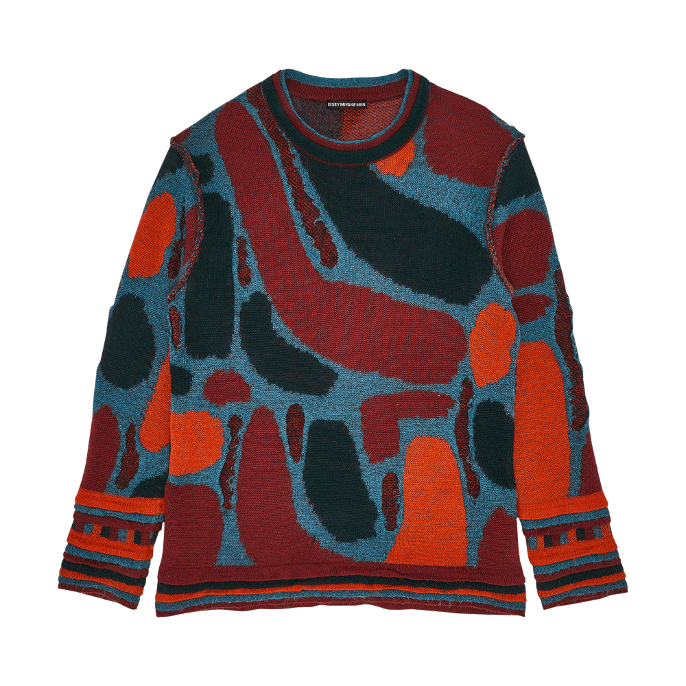 Buy Vintage Issey Miyake Crewneck Sweater 'Multicolor 