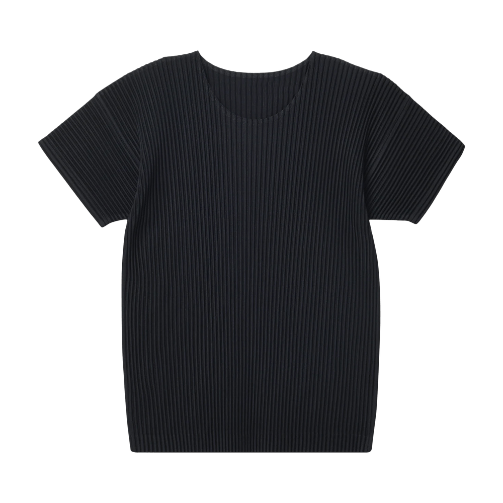 Buy Homme Plissé Issey Miyake Pleated T-Shirt 'Black' - HP26JK020