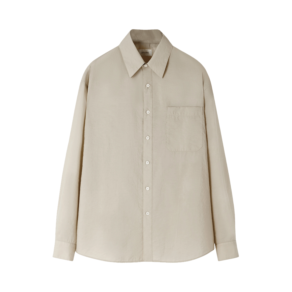 Buy Lemaire Regular Collar Long-Sleeve Shirt 'Pale Sage' - X 221