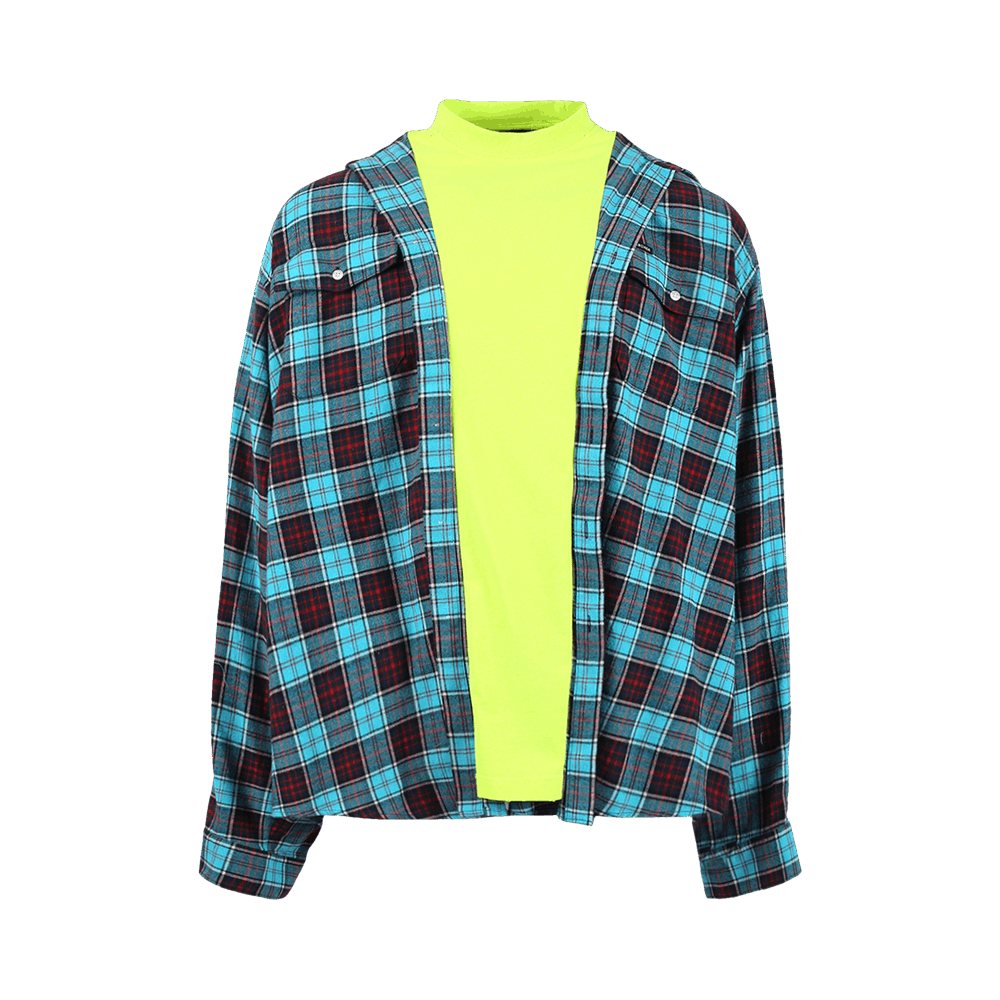 Buy Balenciaga Trompe L Oeil Shirt 'Turquoise/Red' - 699371 TMM11 6305 |  GOAT