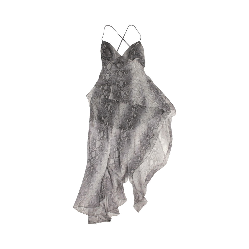 ワンピース AMIRI Woman Dress Grey PF23WSD016 030 Buy Amiri Silk Snake Print Long Dress 'Grey' - W9W08287CHNAT