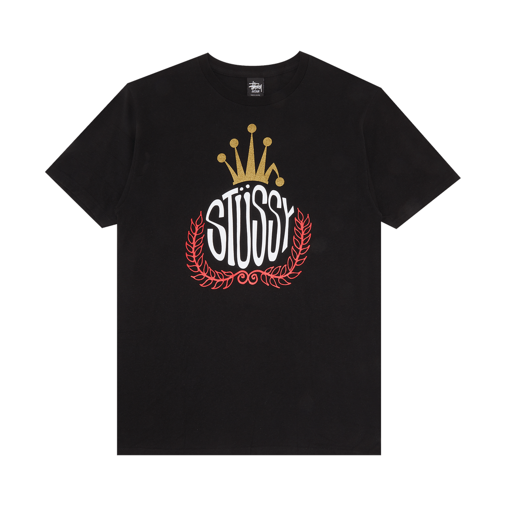 Buy Stussy Crown Wreath Tee 'Black' - 1903020 BLAC | GOAT