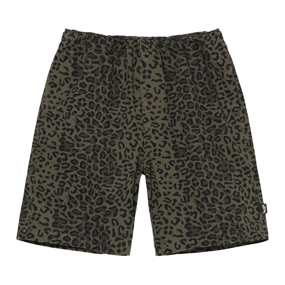 Buy Stussy Leopard Beach Short 'Olive' - 112284 OLIV | GOAT