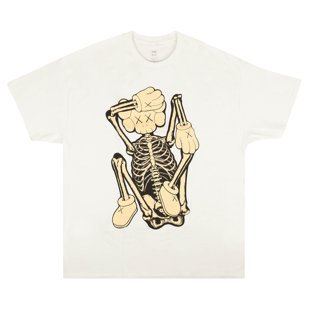 Buy KAWS Skeleton New Fiction Bone T-Shirt 'White' - KAWS SS01