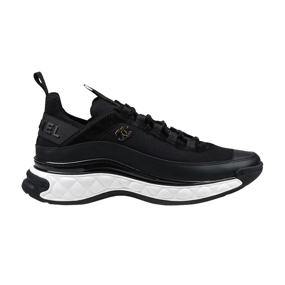 Buy Chanel Velvet Calfskin & Mixed Fibers Sneaker 'Black' - G35618