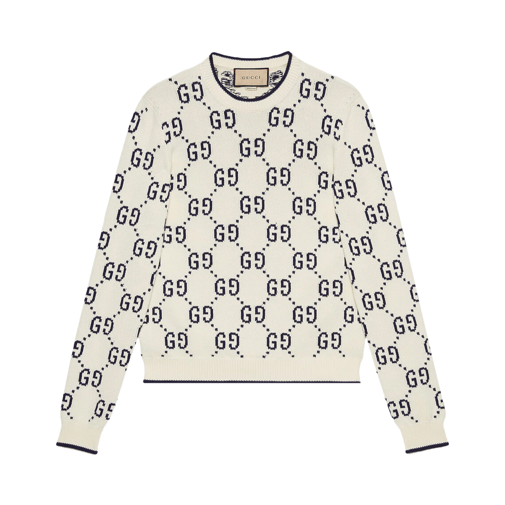 Buy Gucci GG Knit Sweatshirt 'Ivory' - 694767 XKCDF 9145 | GOAT